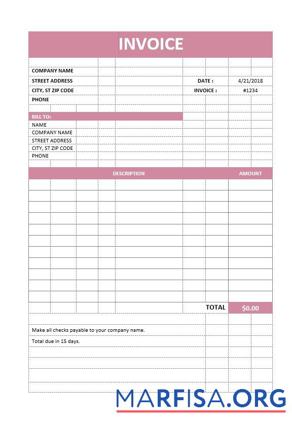 Blank Blank Service Invoice Template
